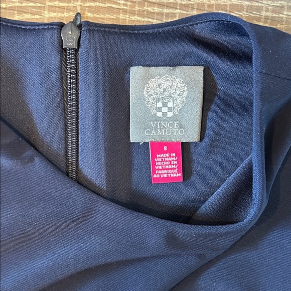 Vince Camuto Navy and Pink Floral Blouson Jumpsuit - Picture 3 of 8